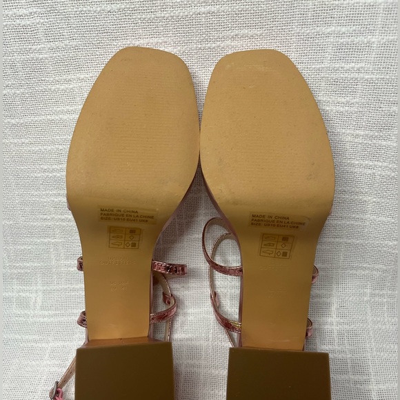 🌿NWT UO Y2K Platform Retro Block Strappy Heels Size 10 in Box - Picture 10 of 12